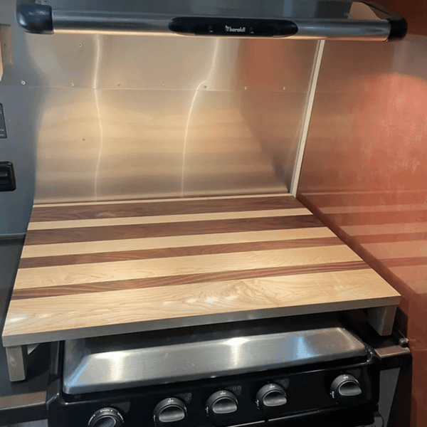 Airstream Cooktop Cover, Flying Cloud, International, Stove Top, Stainless Lid, Range Top