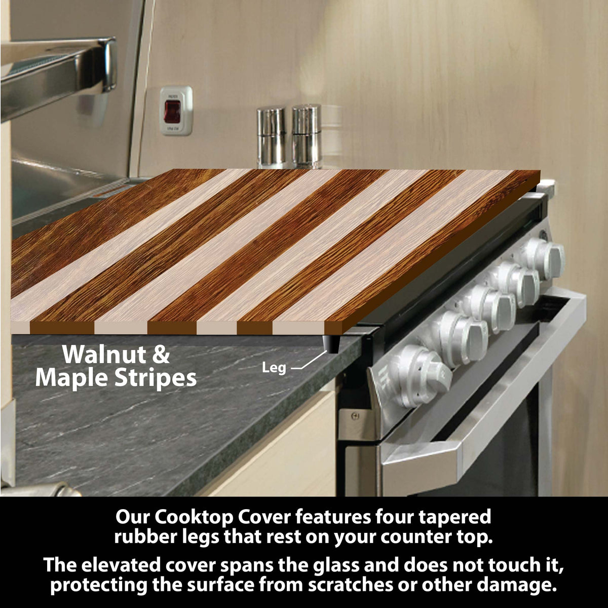 Airstream Pottery Barn Cooktop Cover, Noodle Board, Stove Top, Glass