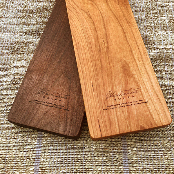 Large Charcuterie Board & Cutting Board, Rectangular, Cherry, Walnut.