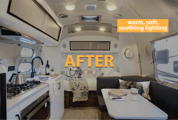 AirShade For Airstream, Soft Lighting, Ceiling Puck Lights, LED, Lampshade