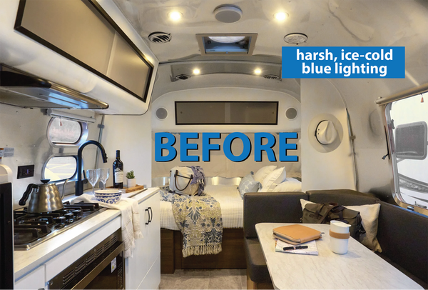 AirShade For Airstream, Soft Lighting, Ceiling Puck Lights, LED, Lampshade