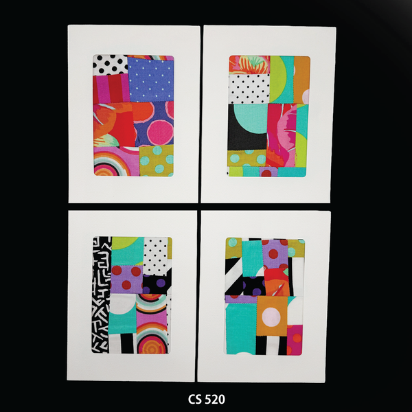 Notecard Sets, Fabric Collage, One-of-a-Kind, Greeting Cards, Handcrafted, With Envelopes (Copy)