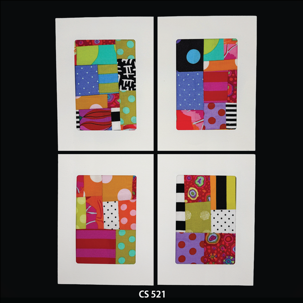Notecard Sets, Fabric Collage, One-of-a-Kind, Greeting Cards, Handcrafted, With Envelopes (Copy)