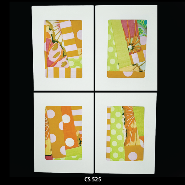 Notecard Sets, Fabric Collage, One-of-a-Kind, Greeting Cards, Handcrafted, With Envelopes (Copy)
