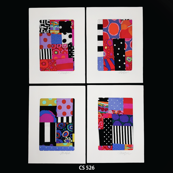 Notecard Sets, Fabric Collage, One-of-a-Kind, Greeting Cards, Handcrafted, With Envelopes (Copy)