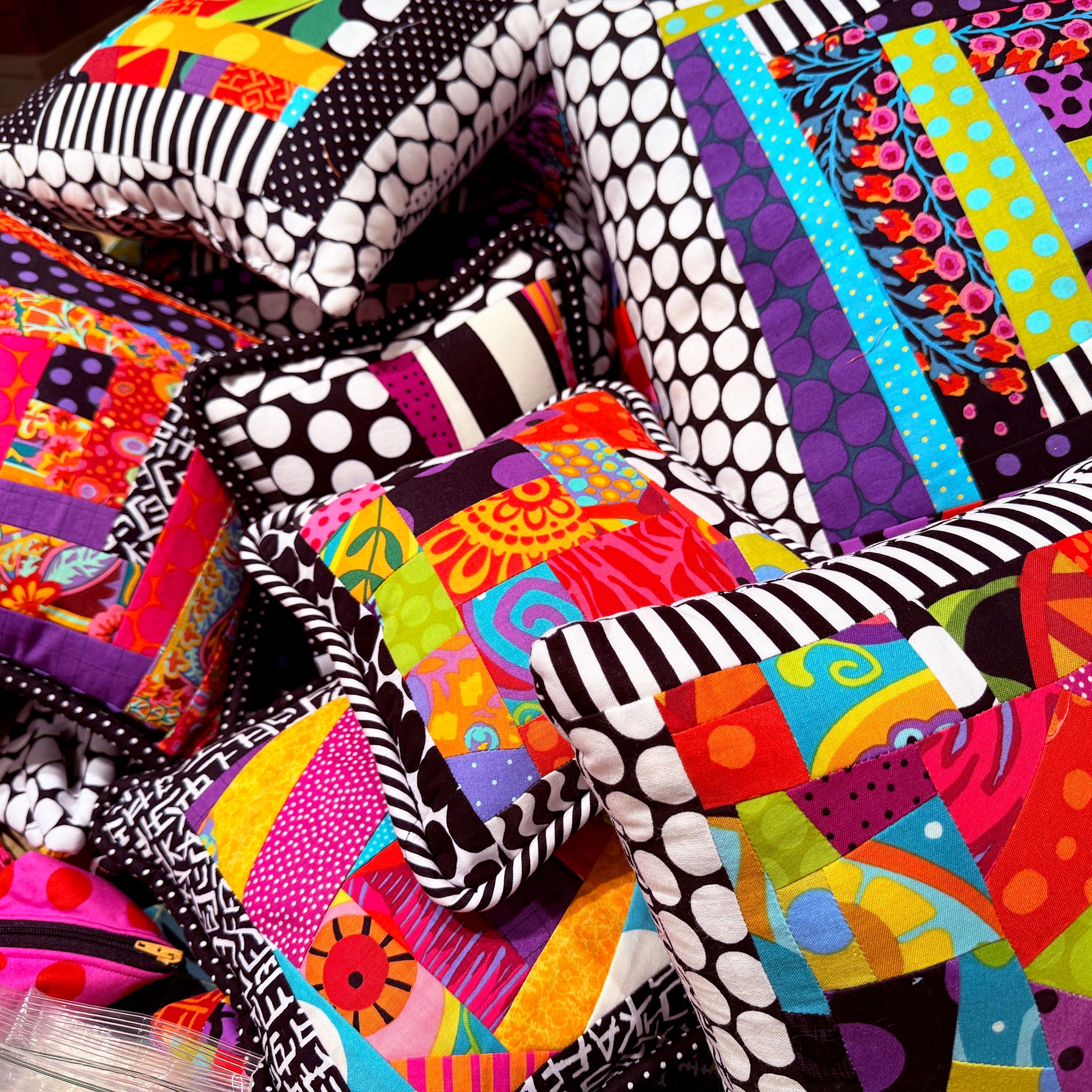 Couch Candy, Plump Playful Throw Pillows, Bold Fabrics, Soft Form, Splash Of Whimsy