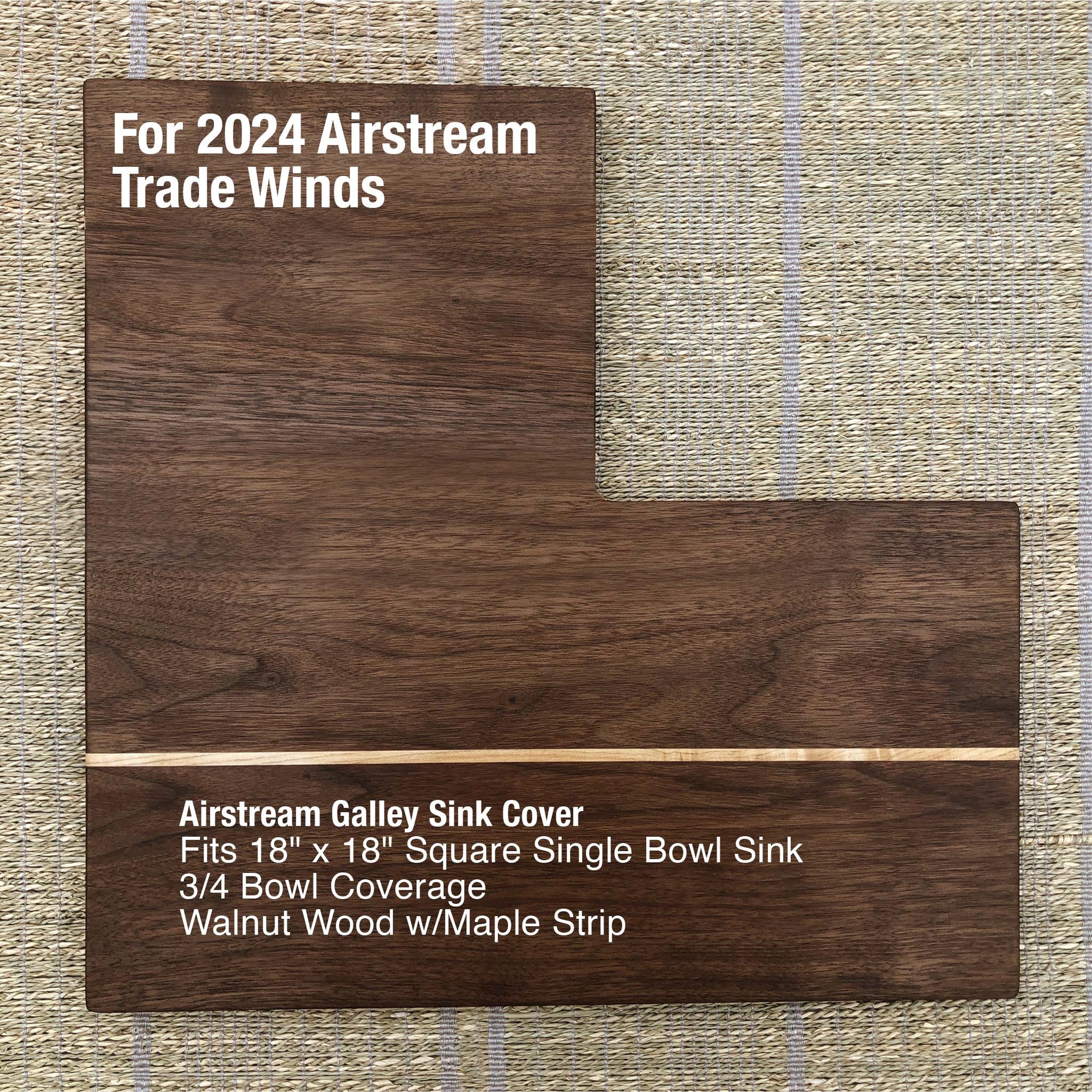 Airstream Trade Wind Sink Cover, 2024, 18"x18" Square Sink, Airstream Decor, Gift - Shop Matson