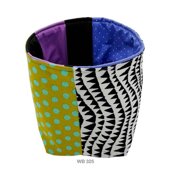 Wonder Bucket, Fabric Collage, Storage, Desktop, Tech Cables, Cosmetics, DVD, CD, Yarn, Planter, Small Stuff