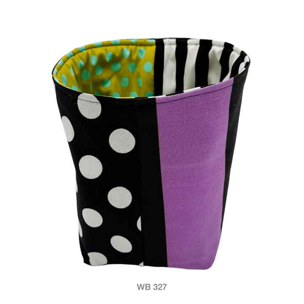 Wonder Bucket, Fabric Collage, Storage, Desktop, Tech Cables, Cosmetics, DVD, CD, Yarn, Planter, Small Stuff
