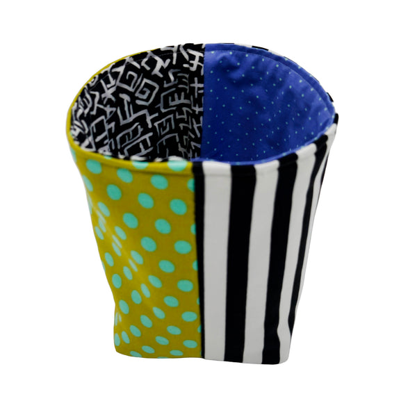 Wonder Bucket, Fabric Collage, Storage, Desktop, Tech Cables, Cosmetics, DVD, CD, Yarn, Planter, Small Stuff