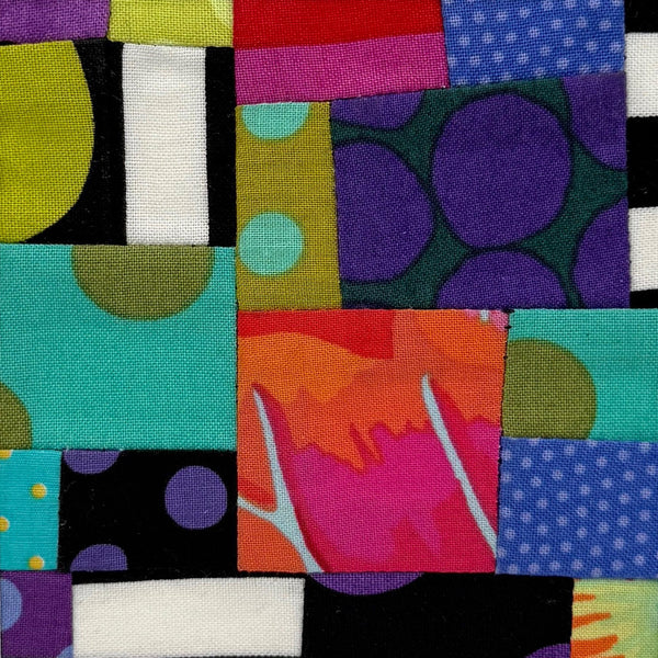 Framed Fabric Collage Artwork, Home Decor, Hand Sewn, Colorful Fabric Wall Art, Abstract