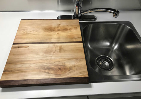 Airstream Bambi Cutting Board & Sink Cover, Wood, For 27" x 16" Double Sinks - Shop Matson
